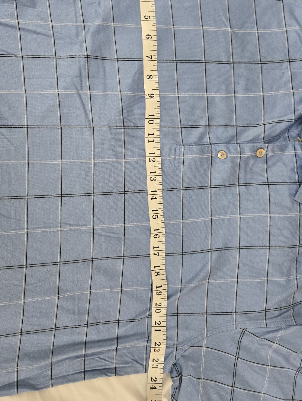 Peter Millar Men's Large Blue Plaid Golf Polo 100% Cotton Short Sleeve - Picture 7 of 9